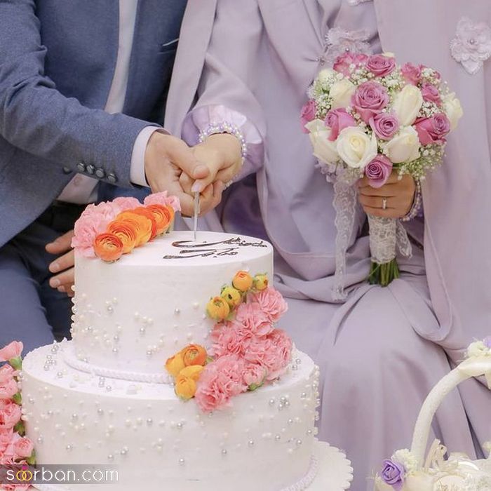 ایده عکس مراسم عقد 2024 | ژست عکس عقد عاشقانه عروس و داماد
