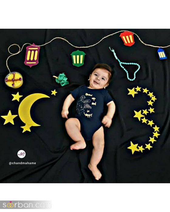 ایده عکس ماهگرد پسر 2021 | خلاقانه ایده عکس ماهگرد نوزاد پسر در منزل