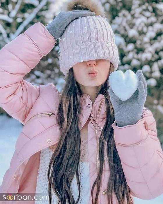 جدیدترین ایده عکس در برف | ژست عکس دونفره در برف