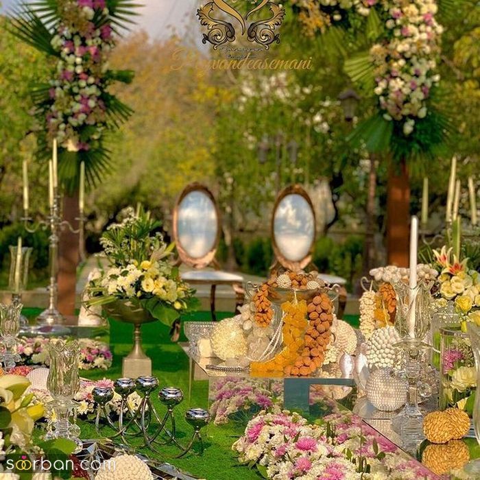 مدل دیزاین جشن داخل باغ 2022 | دیزاین باغ برای عروسی