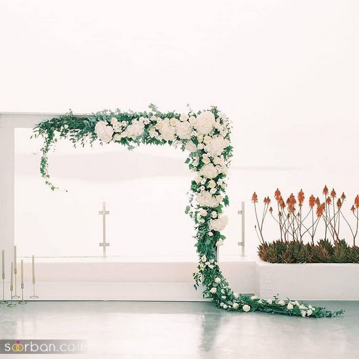 مدل گل ارایی جایگاه عروس 2022 | تزیین جایگاه عروس و داماد با گل