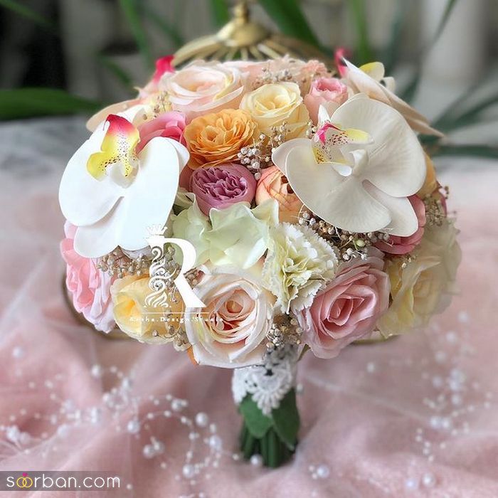 مدل دسته گل عروس مصنوعی 2022 | انواع دسته گل عروس مصنوعی 