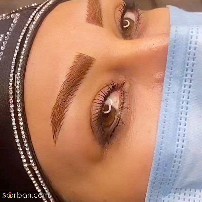 مدل هاشور ابرو 2024 | جدیدترین مدل هاشور ابرو رنگ روشن