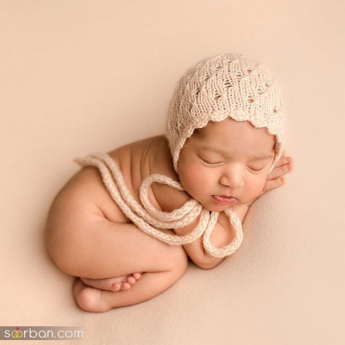 ژست عکس نوزاد لاکچری جدید و زیبا | انواع ژست های لاکچری نوزاد