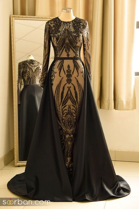 46 مدل لباس مجلسی استین دار بلند | عکس از لباس مجلسی استین دار خاص و جدید