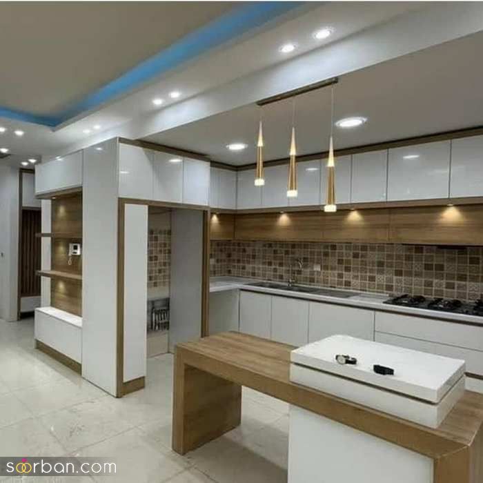 کابینت آشپزخانه 2024 | طرح جدید از انواع کابینت (هایگلاس، ام دی اف، چوب)