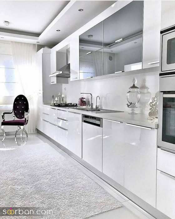 کابینت آشپزخانه 2024 | طرح جدید از انواع کابینت (هایگلاس، ام دی اف، چوب)