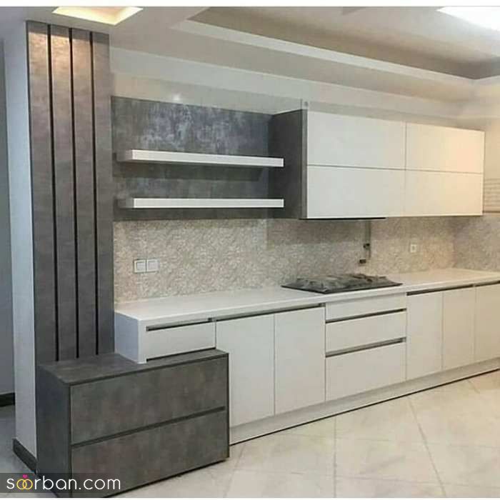 کابینت آشپزخانه 2024 | طرح جدید از انواع کابینت (هایگلاس، ام دی اف، چوب)