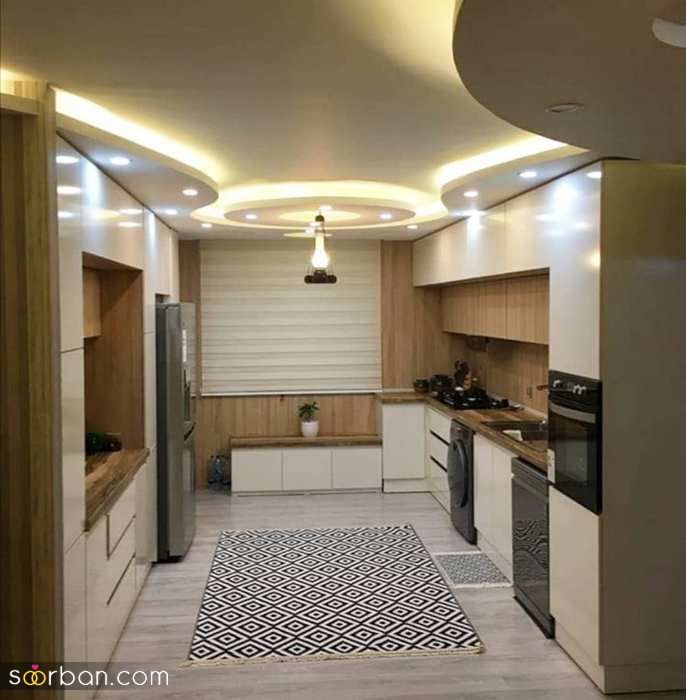 کابینت آشپزخانه 2024 | طرح جدید از انواع کابینت (هایگلاس، ام دی اف، چوب)