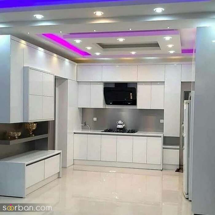 کابینت آشپزخانه 2024 | طرح جدید از انواع کابینت (هایگلاس، ام دی اف، چوب)