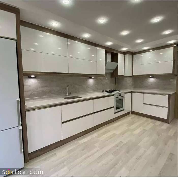 کابینت آشپزخانه 2024 | طرح جدید از انواع کابینت (هایگلاس، ام دی اف، چوب)