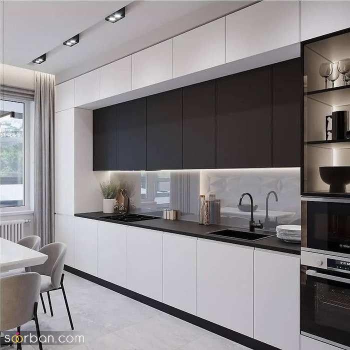 کابینت آشپزخانه 2024 | طرح جدید از انواع کابینت (هایگلاس، ام دی اف، چوب)