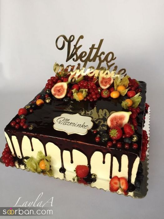 64 مدل کیک تولد مستطیلی با تزیینات بسیاری زیبا و طعمی فوق العاده