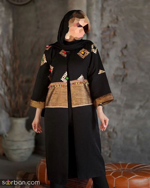 مانتو عید ۱۴۰۱ | انواع مانتوهای زنانه و دخترانه  کوتاه و بلند (ژکارد-سوزن دوزی روی مانتو)