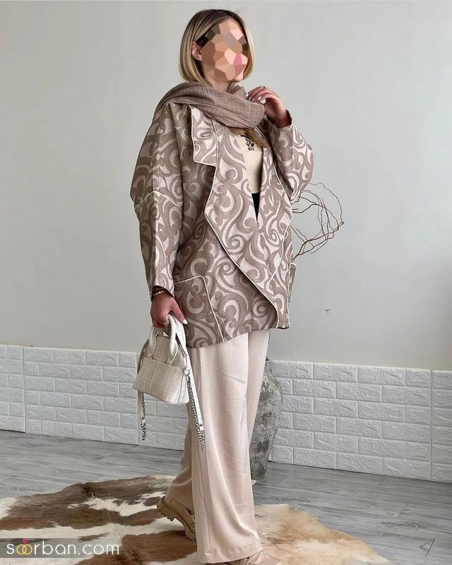 مانتو عید ۱۴۰۱ | انواع مانتوهای زنانه و دخترانه کوتاه و بلند (ژکارد-سوزن دوزی روی مانتو)