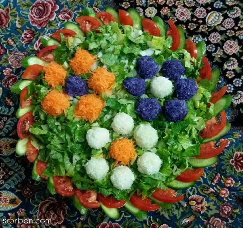 تزیین سالاد کاهو با ایده های خلاق سادهو مجلسی [پیشنهادی ویژه]