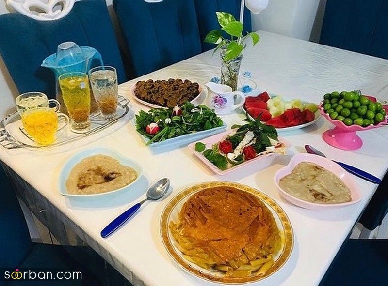 سفره افطار 1401 | مدل تزیین سفره افطار ماه رمضان جهت گرفتن ایده