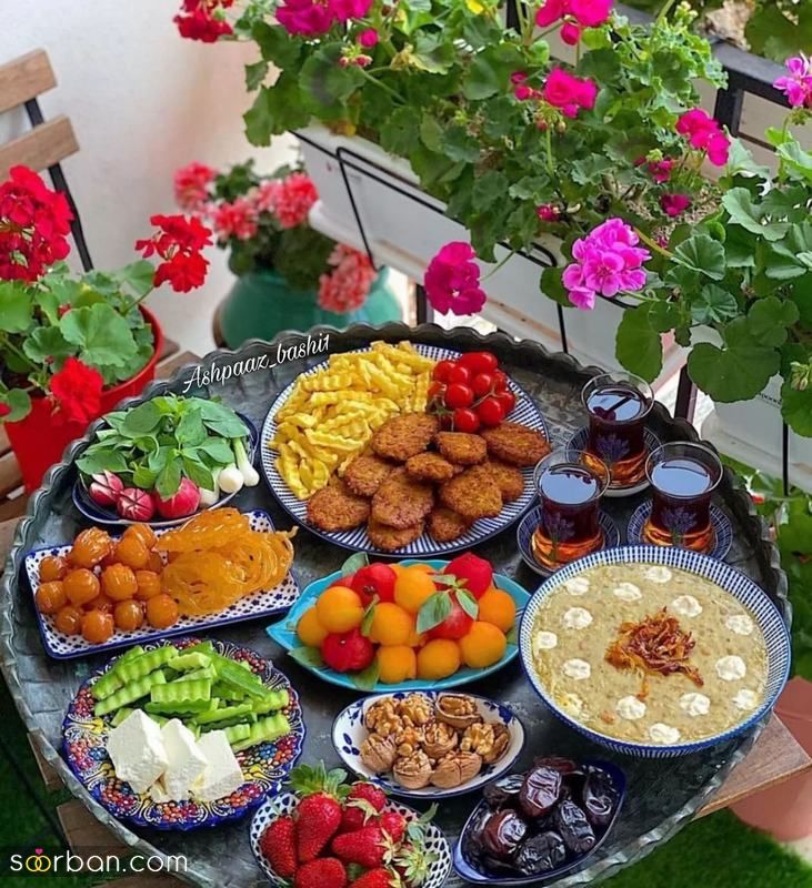 سفره افطار 1401 | مدل تزیین سفره افطار ماه رمضان جهت گرفتن ایده