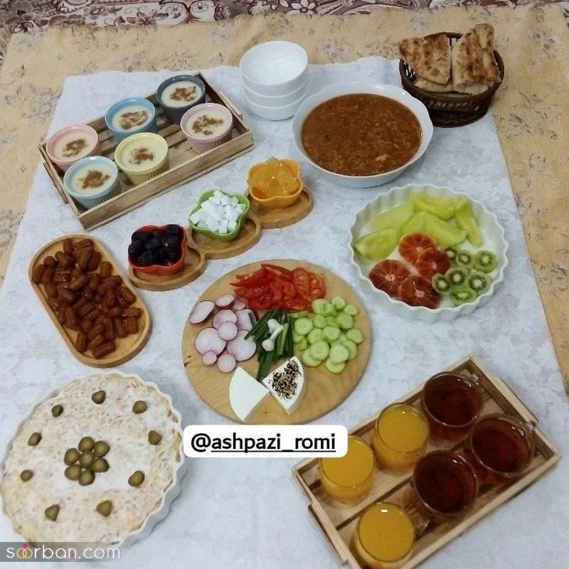 سفره افطار 1401 | مدل تزیین سفره افطار ماه رمضان جهت گرفتن ایده