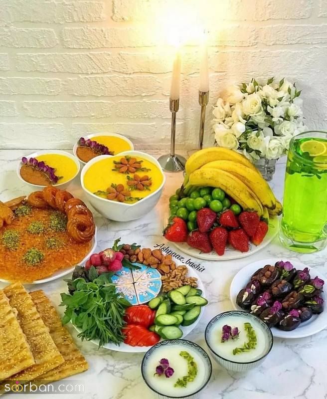 جدیدترین ایده ای برای تزیین سفره افطار مجلسی ویژه خانم های کدبانو