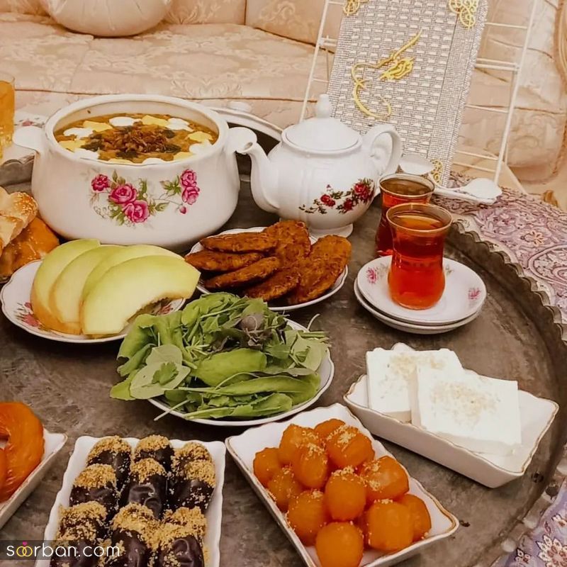 جدیدترین ایده ای برای تزیین سفره افطار مجلسی ویژه خانم های کدبانو