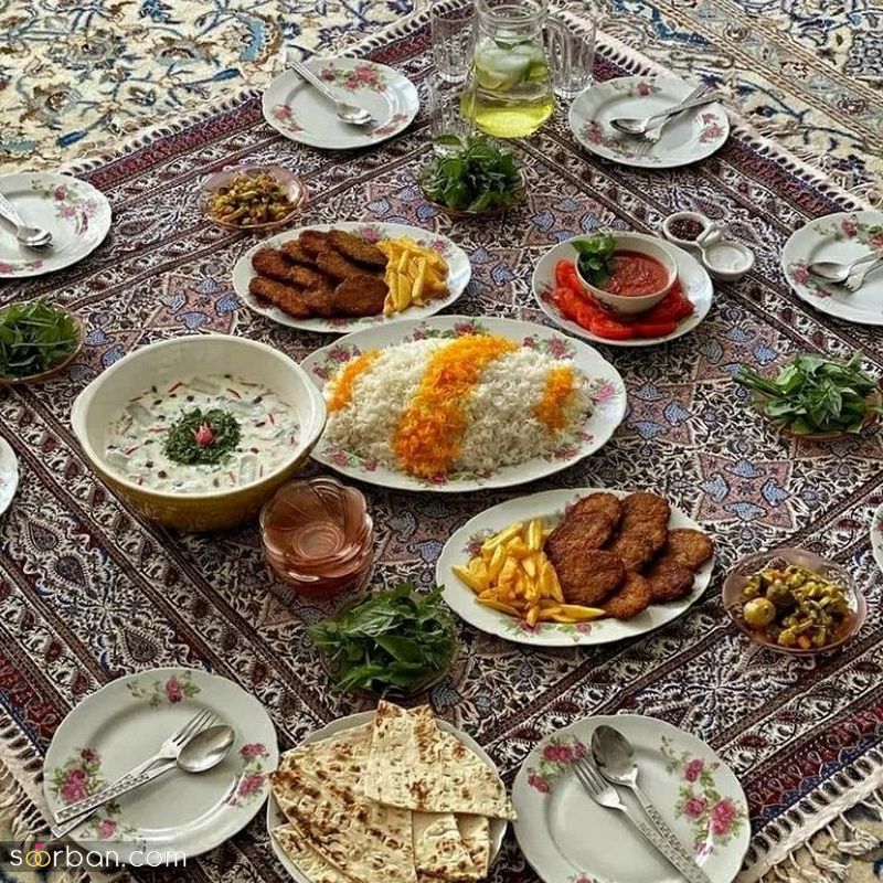 جدیدترین ایده ای برای تزیین سفره افطار مجلسی ویژه خانم های کدبانو