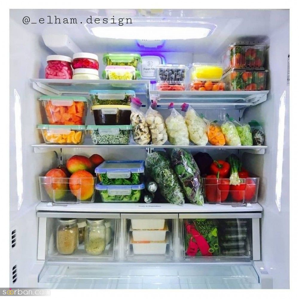 راهکار های طلایی مرتب کردن یخچال + نظم دهی به یخچال و چیدمان مواد غذایی در آن