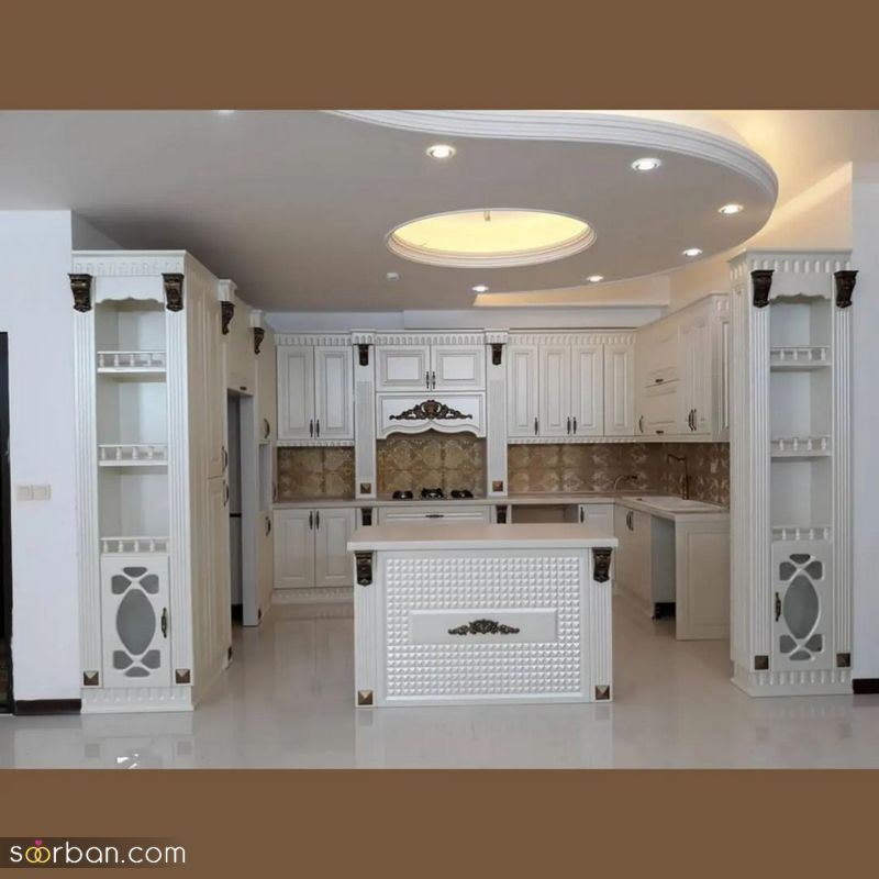 مدل کابینت آشپزخانه 1404 | کابینت 1404 با رنگ های تیره و روشن مناسب فضاهای بزرگ و کوچیک