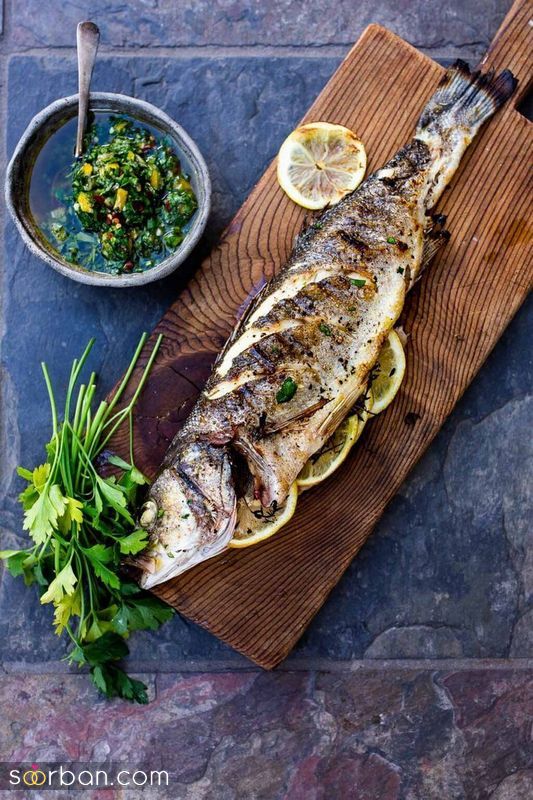 تزیین ماهی سرخ شده خیلی ساده اما بسیار زیبا برای کدبانو های ایرانی