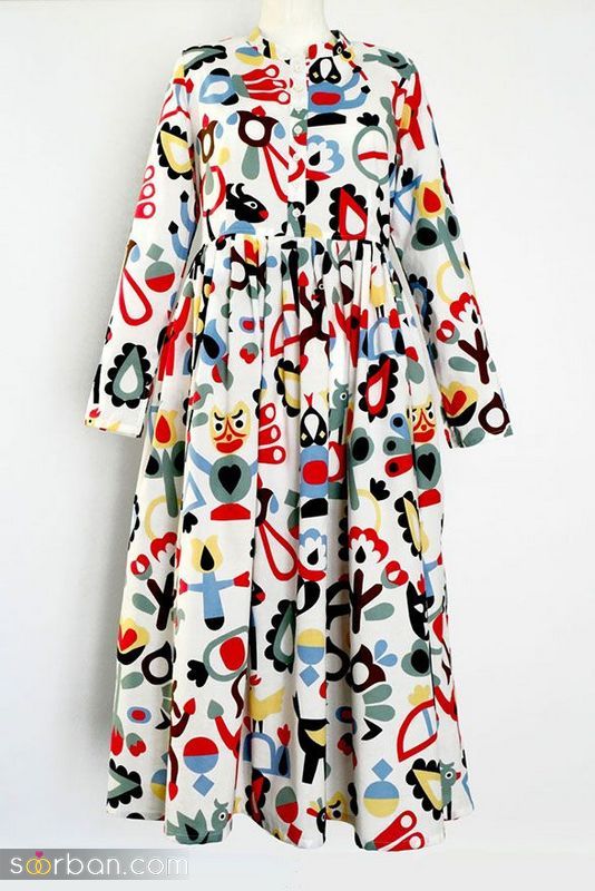 مدل لباس نخی زنانه آستین دار 1401 خیلی زیبا و رنگی رنگی