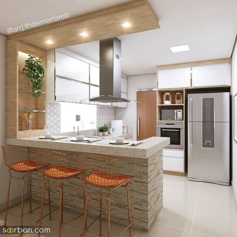 دکور آشپزخانه مدرن 1401 با استفاده از زیباترین اکسسوری های امروزی