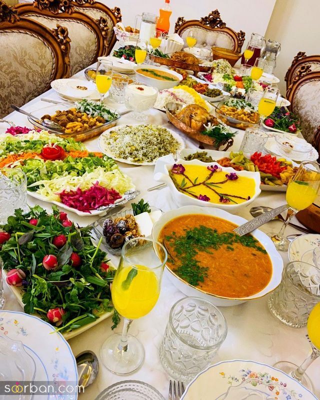 تزیین غذا ساده 1401 برای مهمان و شام دونفره عاشقانه (بازی با رنگها)