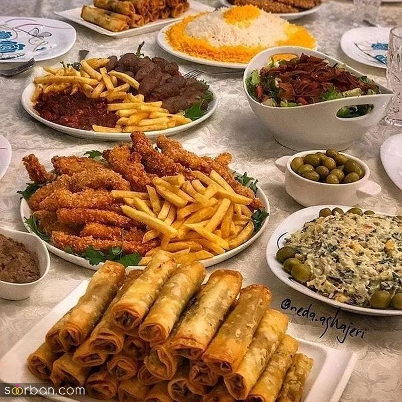 تزیین غذای برنج و مرغ 1401 زعفرونی / سرخ شده و آبپز بازی با رنگ ها برای خانمهای کد بانو