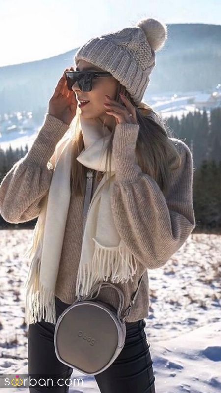 عکس دختر با کلاه زمستانی 1401 بدون دید چهره برای پروفایل هوای زمستانی / سرد (خارجی)