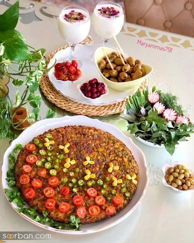 تزیین سفره غذا 1401 برای خانم های خوش سلیه و خانه دار 