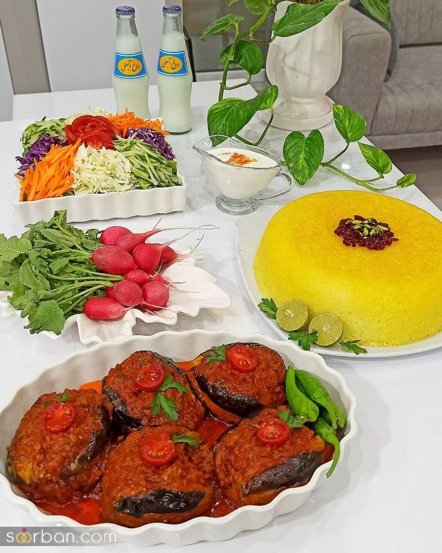 تزیین سفره غذا 1401 برای خانم های خوش سلیقه و خانه دار 