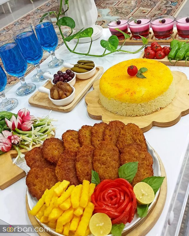 تزیین سفره غذا 1401 برای خانم های خوش سلیقه و خانه دار 