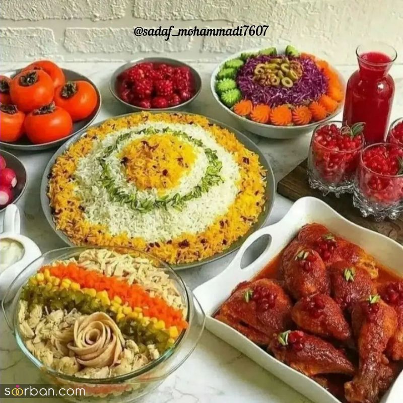 تزیین سفره غذا 1401 برای خانم های خوش سلیقه و خانه دار 