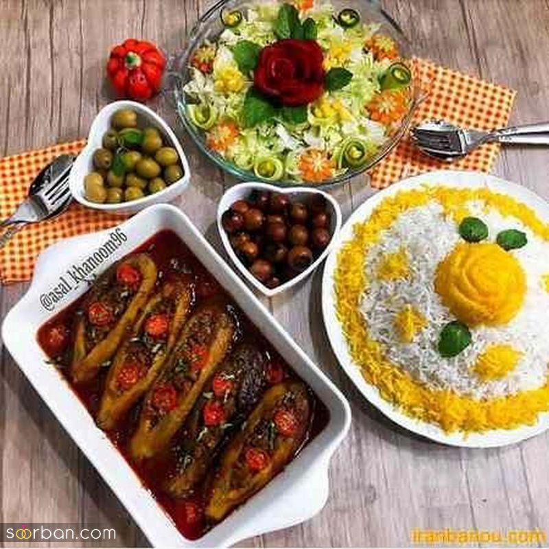 تزیین سفره غذا 1401 برای خانم های خوش سلیقه و خانه دار 
