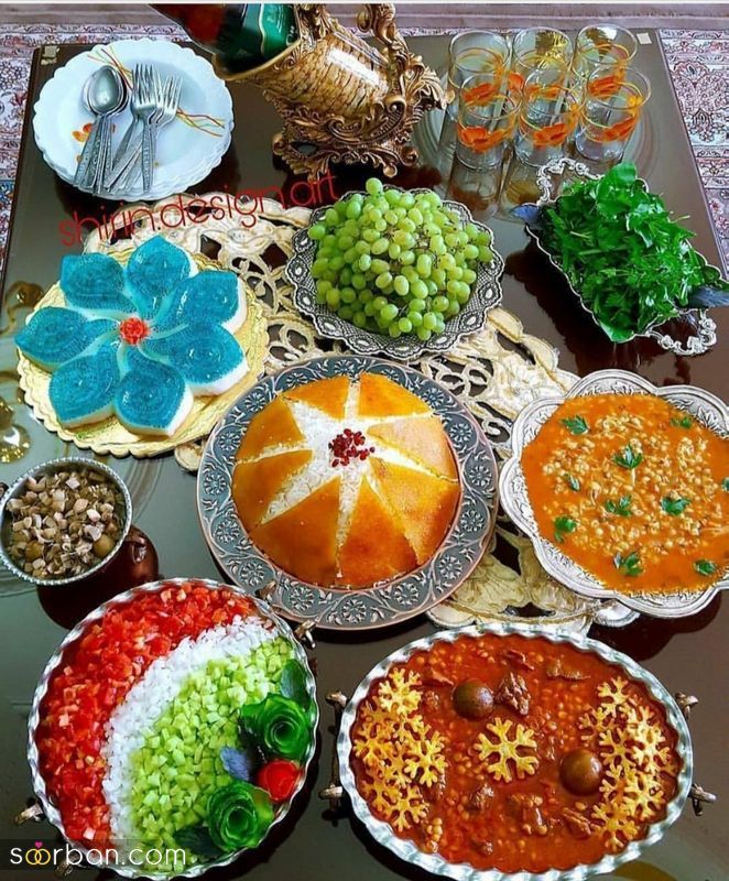 تزیین سفره غذا 1401 برای خانم های خوش سلیقه و خانه دار 