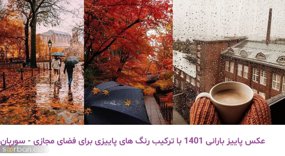 عکس پاییز بارانی 1401 با ترکیب رنگ های پاییزی برای فضای مجازی