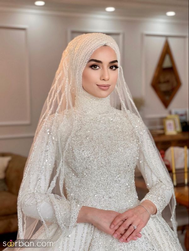 مدل تور عربی 2023 پرکار از نگین/ مروارید/ سنگ دوزی بسیار زیبا و برقی برقی (بلند و کوتاه)