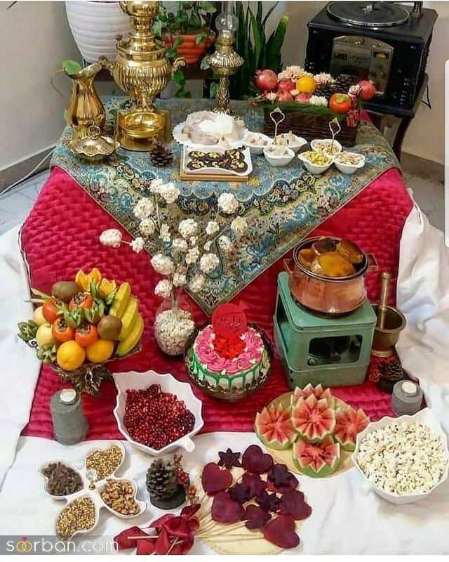 تزیین شب یلدا برای عروس ساده 1402 ولی زیبا مناسب تازه عروس های خانه دار