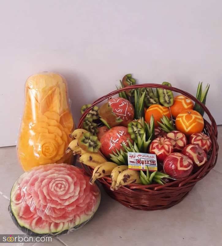 تزیین میوه شب یلدا ساده 1403 که میتوانید الگو بگیرید!