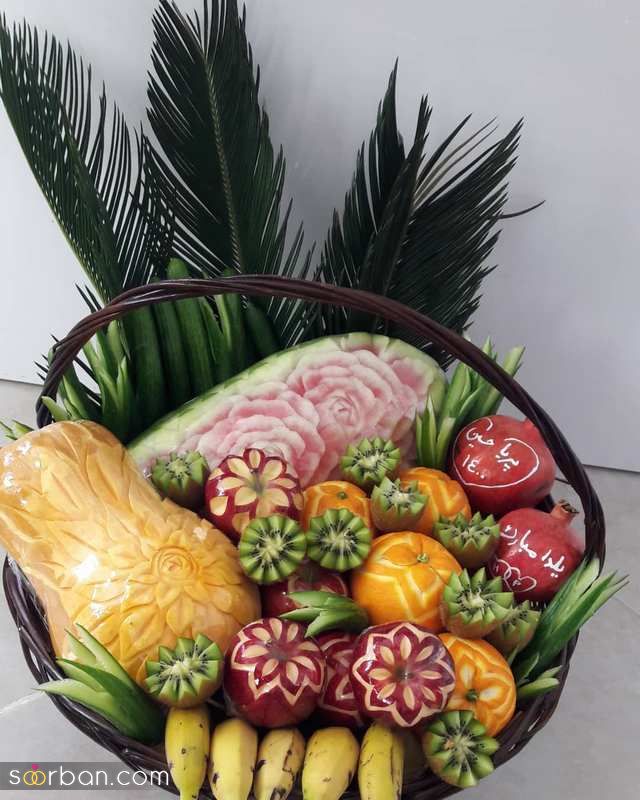 تزیین میوه شب یلدا ساده 1403 که میتوانید الگو بگیرید!
