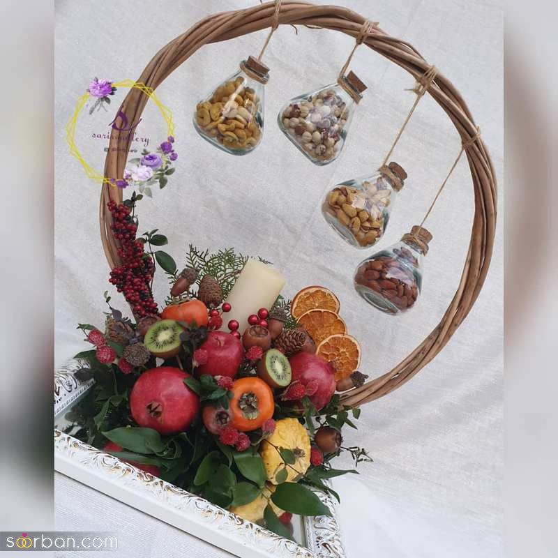 تزیین میوه شب یلدا ساده 1403 که میتوانید الگو بگیرید!