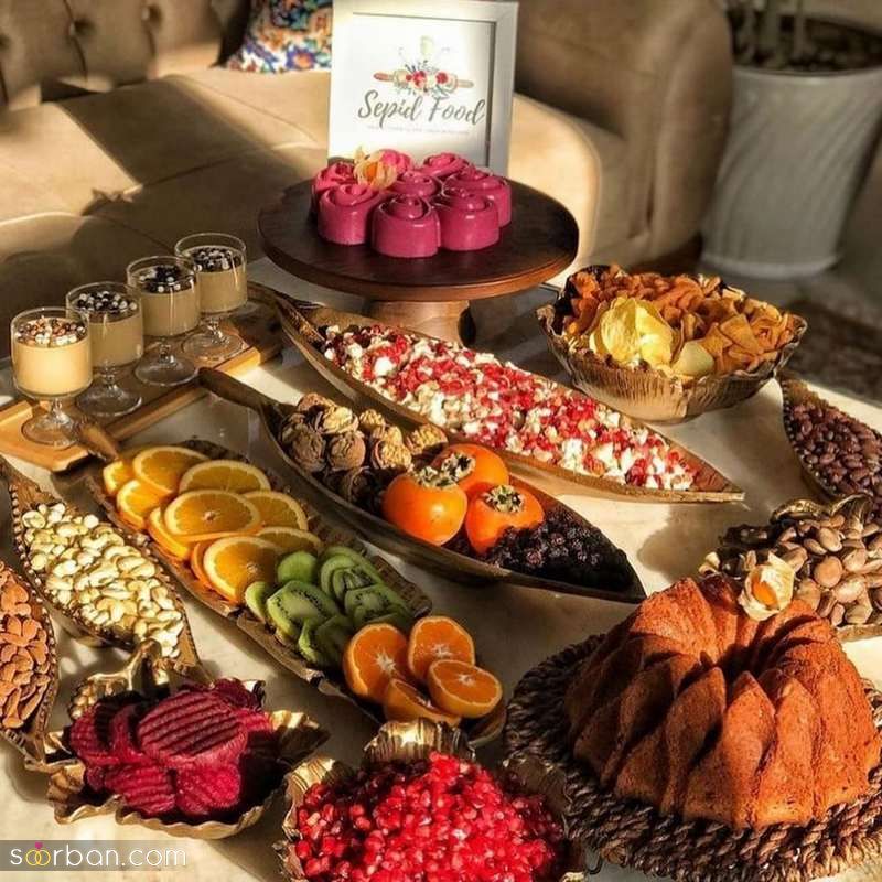 تزیین میوه شب یلدا ساده 1402 که میتوانید الگو بگیرید!