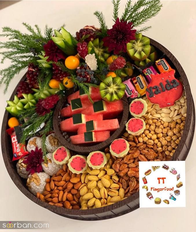 تزیین میوه شب یلدا ساده 1403 که میتوانید الگو بگیرید!