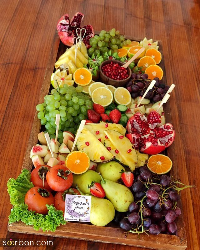 تزیین میوه شب یلدا ساده 1403 که میتوانید الگو بگیرید!