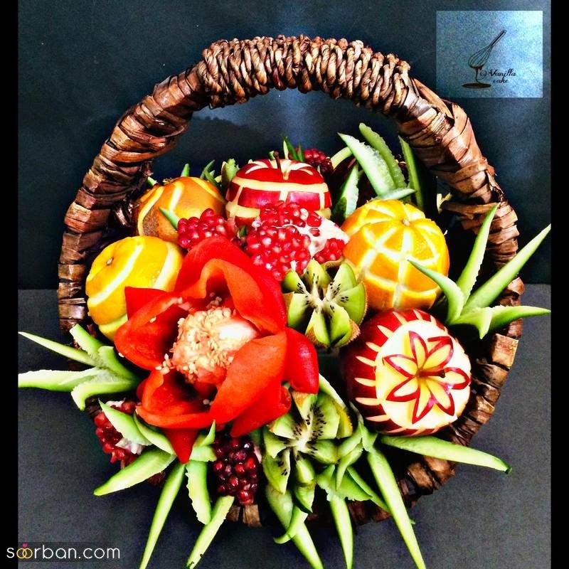 تزیین میوه شب یلدا ساده 1403 که میتوانید الگو بگیرید!